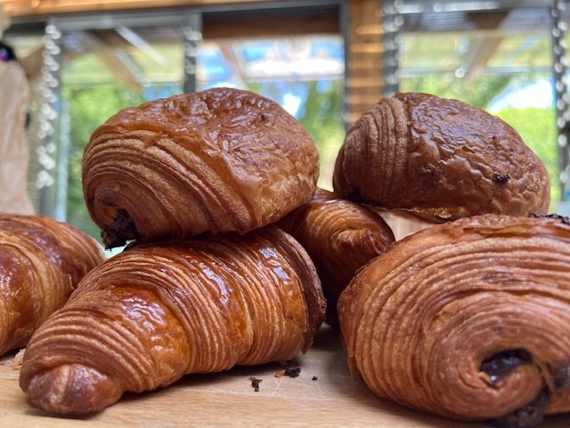 Pains au chocolat at the boulangerie