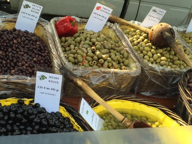Olives by the kilo at the market